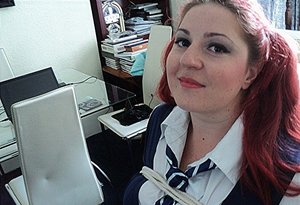 18 year old cutie Jessica Doltin strips naked atop a four wheeler on the patio